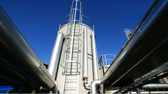 Stripping column at chemical plant